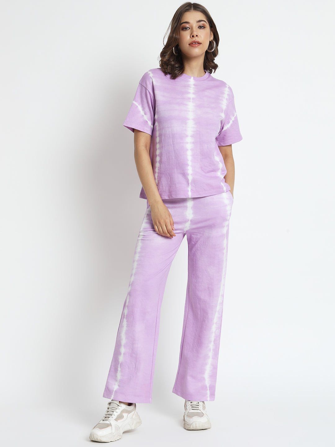 Purple Tie & Dye Women Co-ord Set