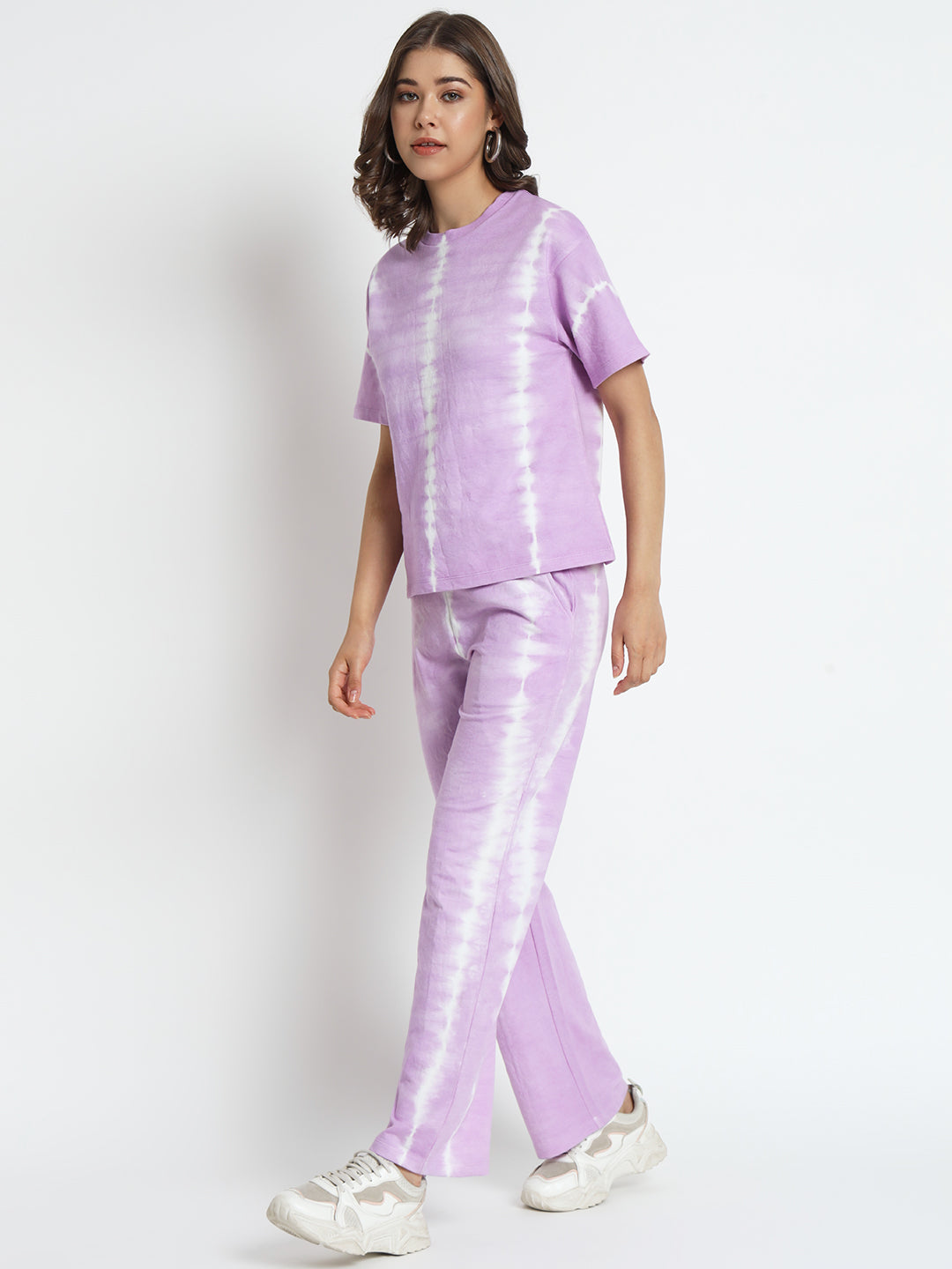 Purple Tie & Dye Women Co-ord Set