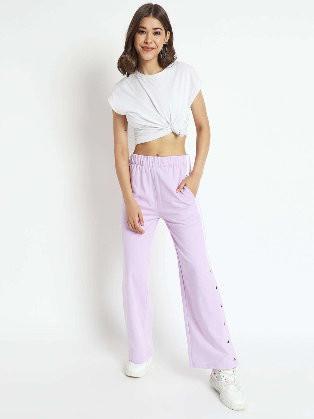 Lavender Slit & Flip Joggers