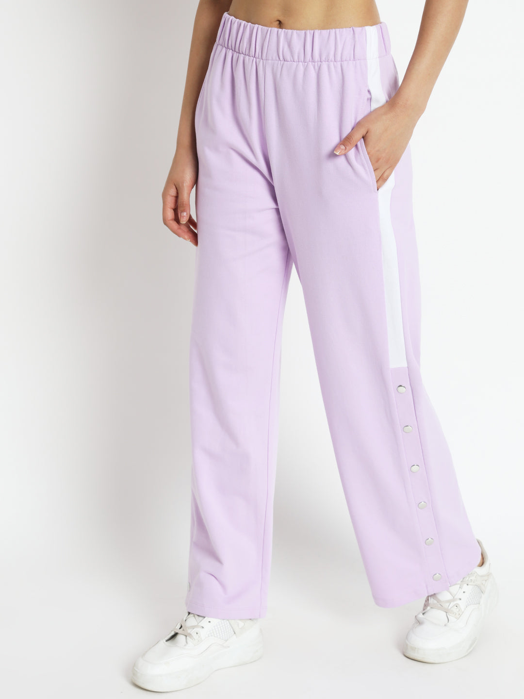 Lavender Slit & Flip Joggers