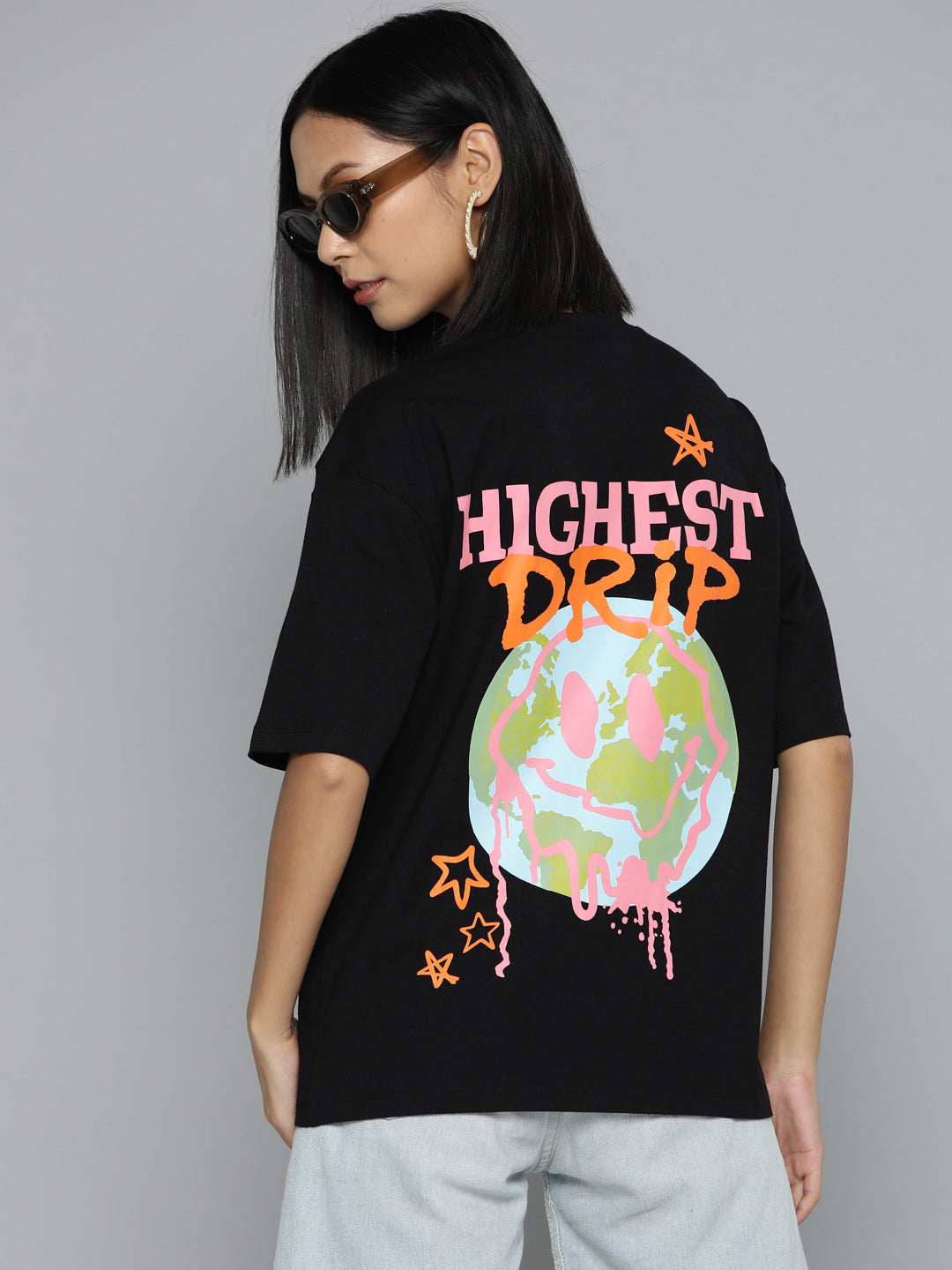 Black Highest Drip Oversized Tshirt