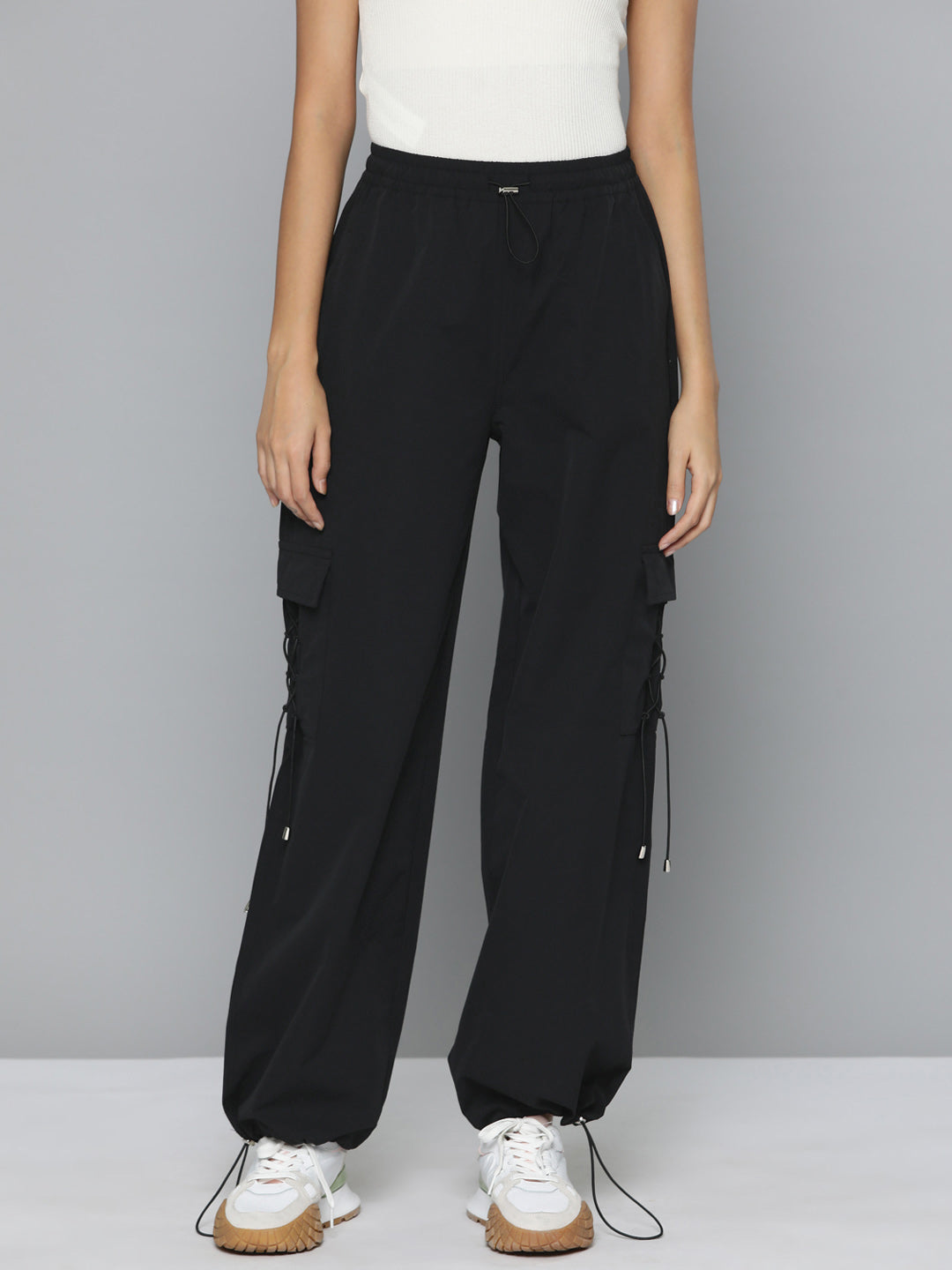 VividArtsy Women Relaxed Loose Fit Wide Parachute Joggers