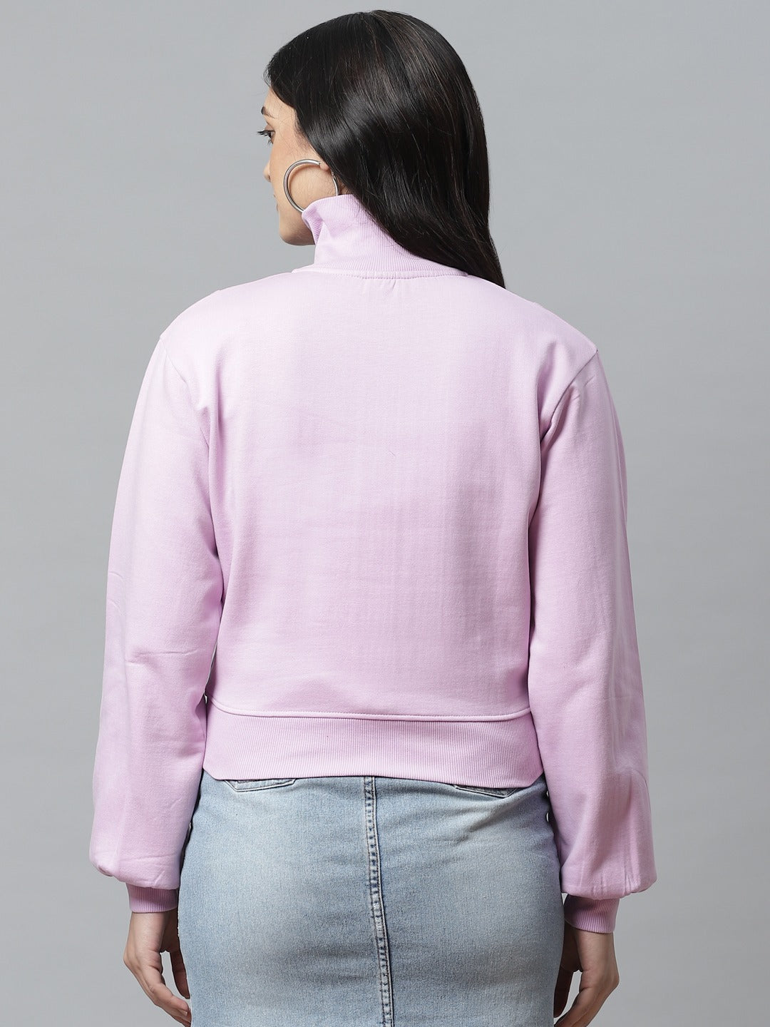 Lavender Solid Sweatshirt