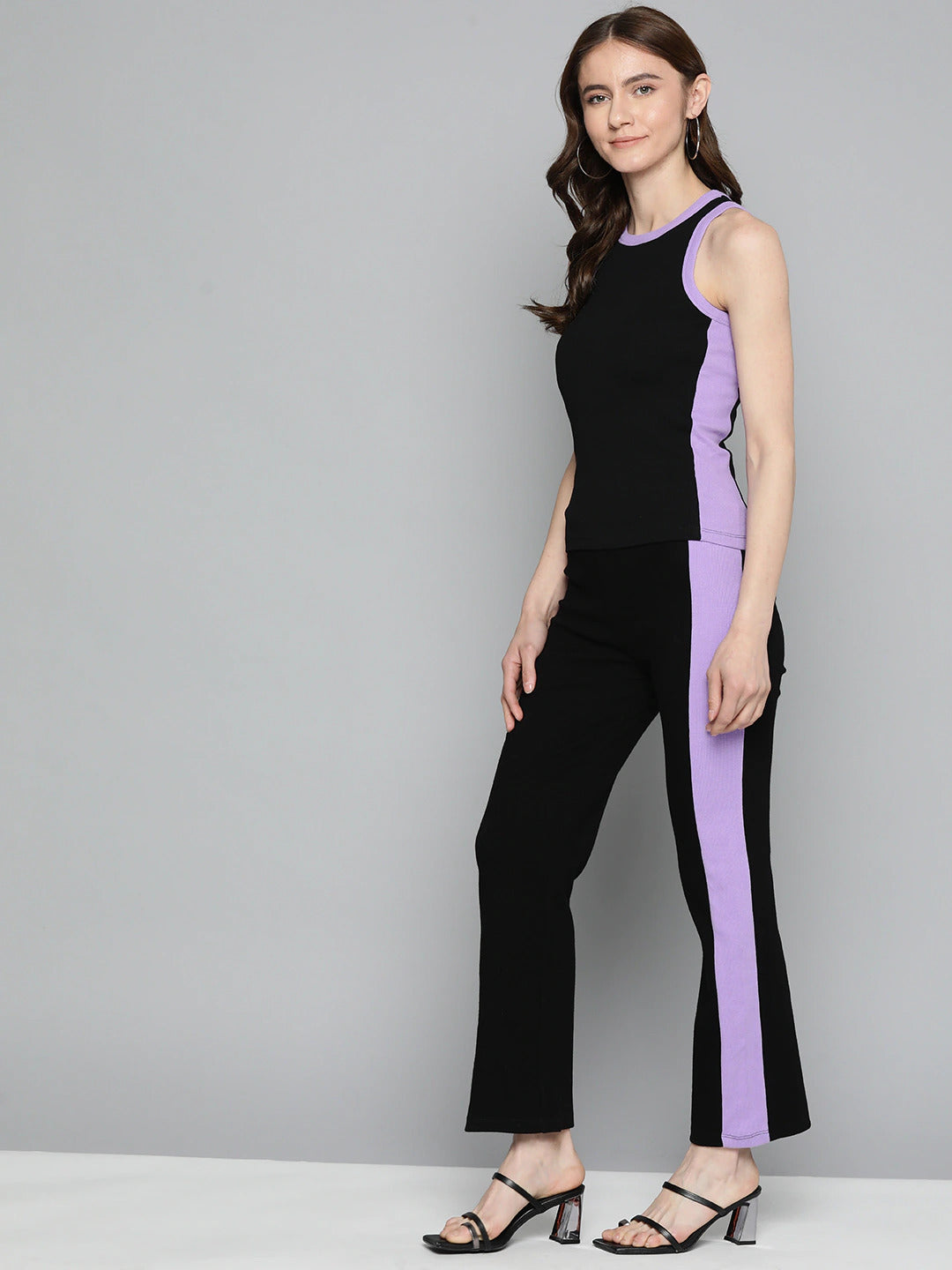 Colourblocked Top with Trousers