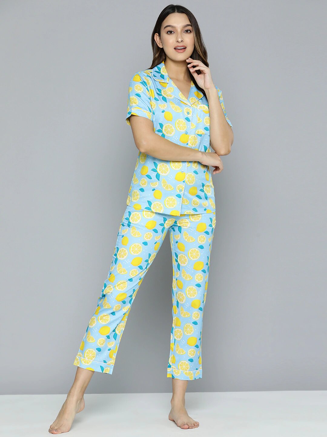 Conversational Printed Pure Cotton Night suit
