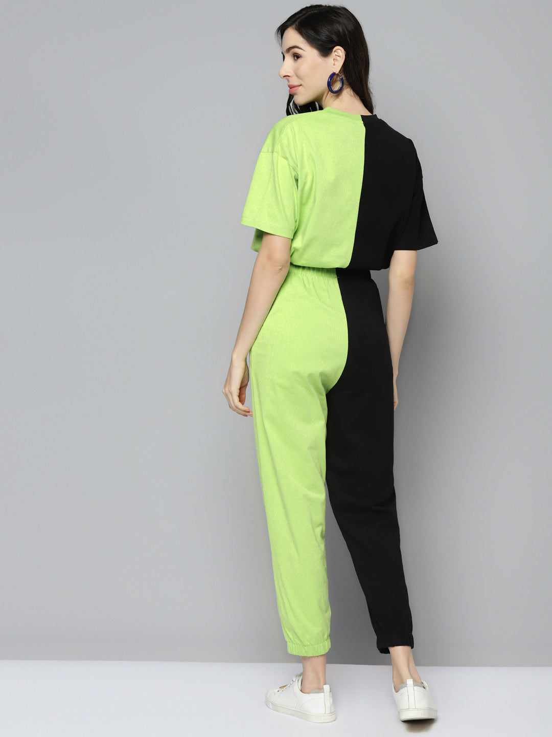 Black and store lime green jumpsuit